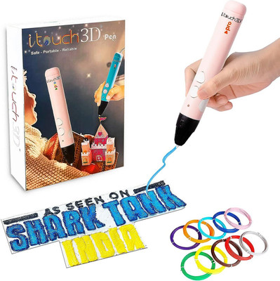 WOL3D touch Pro 3D Pen Pink, Kids Friendly Magic 3D Pen with 10in1 3D Printer Pen