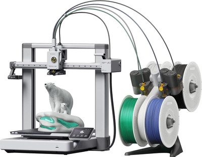 WOL3D Bambu Lab A1 3D Printer Combo with AMS Lite, Multi-Color High Speed Printing 3D Printer