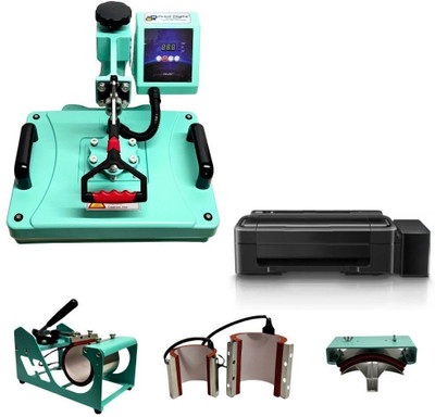 Print Digits Latest machine 5 in 1 Combo heavy duty machine full setup with Printer 3D Printer
