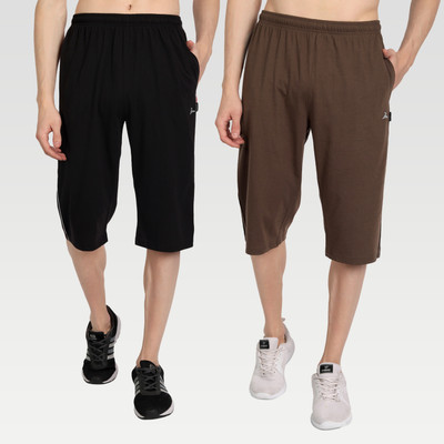 Zeffit Solid, Striped Men Three Fourths
