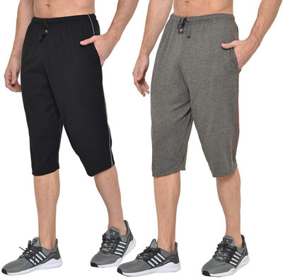 Stylcozy Solid Men Three Fourths