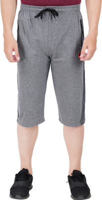 FEEL TRACK Striped Men Three Fourths