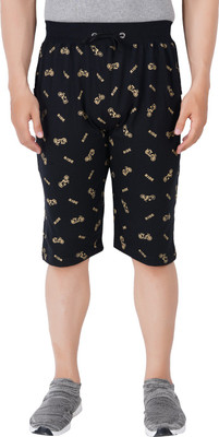 GOKUL FASHION Graphic Print Men Three Fourths