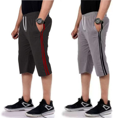 Sathvik Tex Striped Men Three Fourths