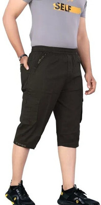 Ethnic Trove Solid Men Three Fourths