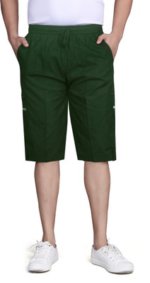 ANAGH Solid Men Green Gym Shorts, Regular Shorts