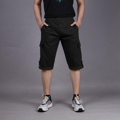 SHREE YAMUNA CREATION Solid Men Three Fourths