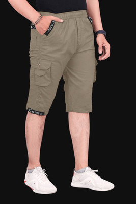 SHREE YAMUNA CREATION Solid Men Three Fourths