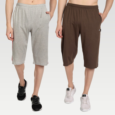 Zeffit Solid, Striped Men Three Fourths