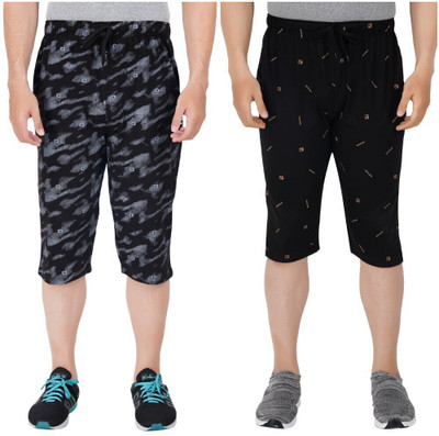 FEEL TRACK Printed Men Three Fourths