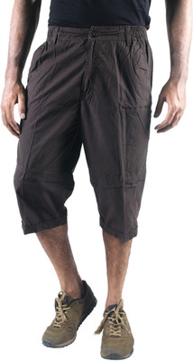 0-DEGREE Solid Men Three Fourths