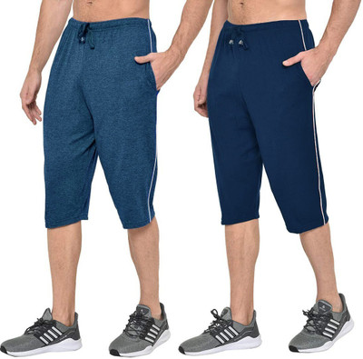 Stylcozy Solid Men Three Fourths