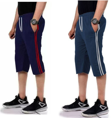 Sathvik Tex Striped Men Three Fourths