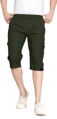 RAXAENTERPRISE Solid Men Three Fourths