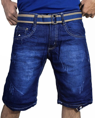HUNCHMAN Solid Men Denim Three Fourths