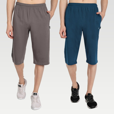 Zeffit Solid, Striped Men Three Fourths
