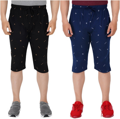 FEEL TRACK Printed Men Three Fourths