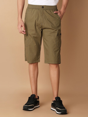 V-MART Solid Men Three Fourths