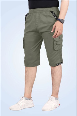 Ethnic Trove Solid Men Three Fourths