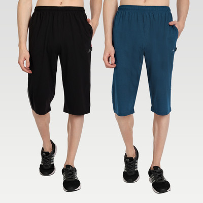Zeffit Solid, Striped Men Three Fourths