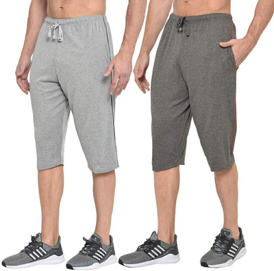 Stylcozy Solid Men Three Fourths