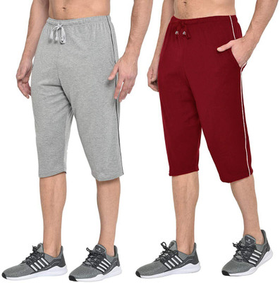 Stylcozy Solid Men Three Fourths