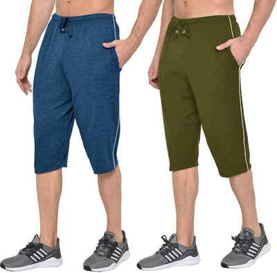 Stylcozy Solid Men Three Fourths