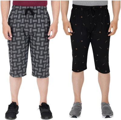 FEEL TRACK Printed Men Three Fourths