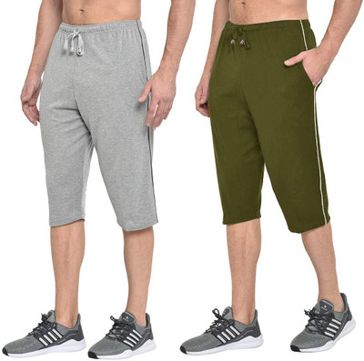 Stylcozy Solid Men Three Fourths