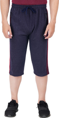 FEEL TRACK Striped Men Three Fourths