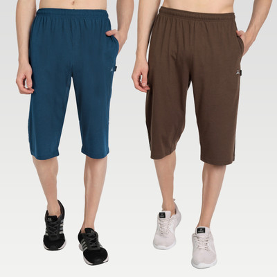 Zeffit Solid, Striped Men Three Fourths