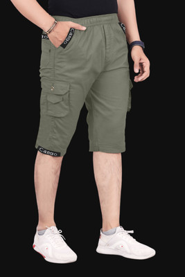Ethnic Trove Solid Men Three Fourths