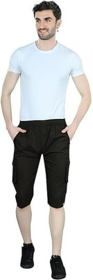 Welcy Solid Men Three Fourths