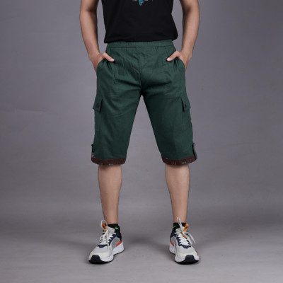 SHREE YAMUNA CREATION Solid Men Three Fourths