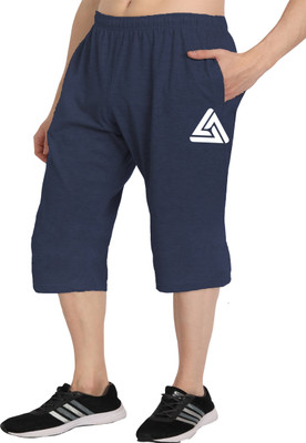 West Gate Clothing Solid, Printed Men Three Fourths