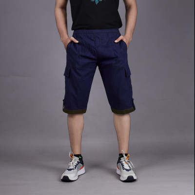 SHREE YAMUNA CREATION Solid Men Three Fourths