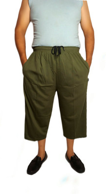 Garima Fashion Solid, Striped Men Three Fourths