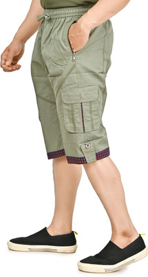 AFRAA COLLECTION Solid Men Three Fourths