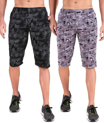 UZARUS Printed Men Three Fourths