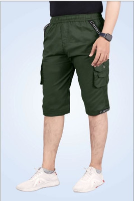 SHREE YAMUNA CREATION Solid Men Three Fourths