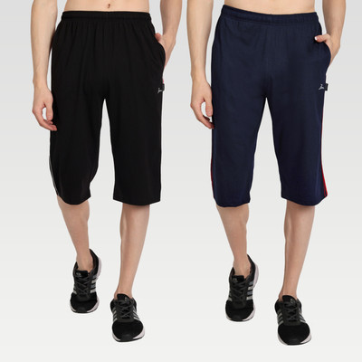 Zeffit Solid, Striped Men Three Fourths