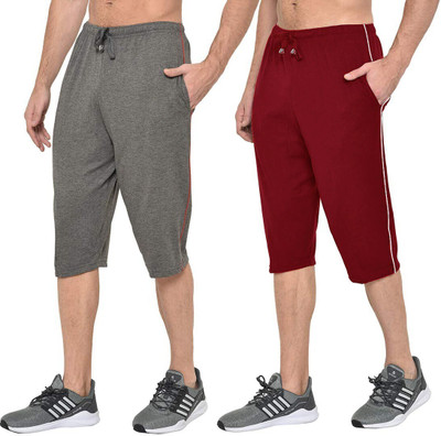 Stylcozy Solid Men Three Fourths