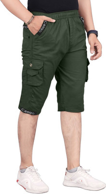 Jaydev Solid Men Three Fourths