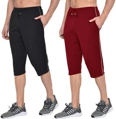 Stylcozy Solid Men Three Fourths