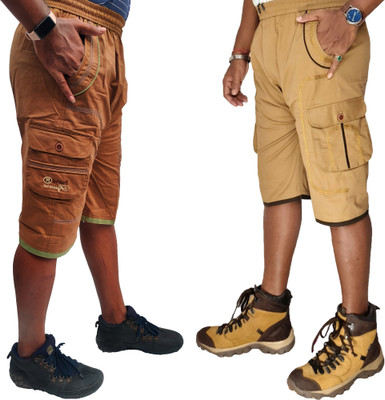 JAHU Fashion Self Design Men Three Fourths