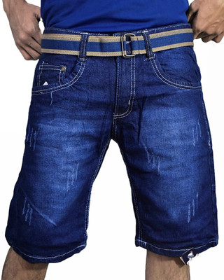 HUNCHMAN Solid Men Denim Three Fourths