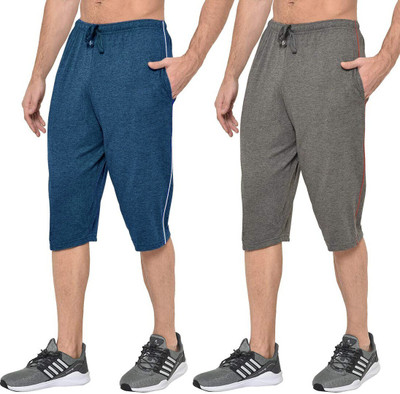 Stylcozy Solid Men Three Fourths