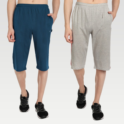Zeffit Solid, Striped Men Three Fourths