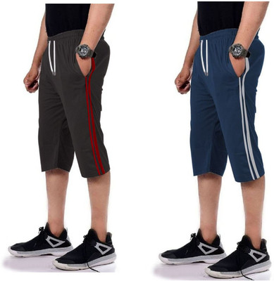 Sathvik Tex Striped Men Three Fourths