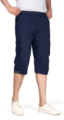 jaydwarkadhish Solid Men Blue Cargo Shorts